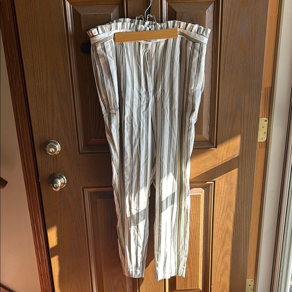 Striped Paperbag Waist Pants